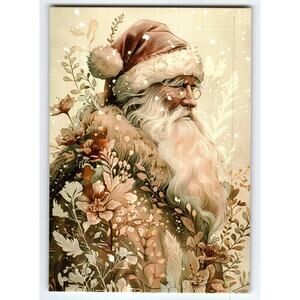 Vintage Style Santa Claus Christmas Postcard 5.5x4 Lithograph